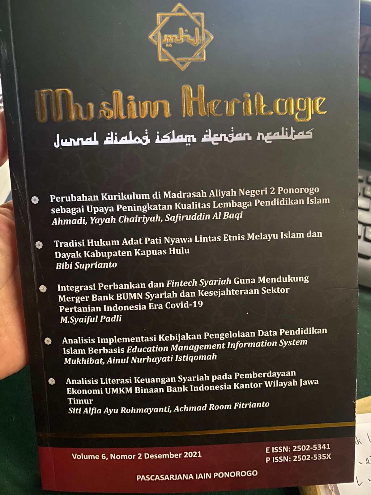 Muslim Heritage Jurnal Dialog islam dengan Nealitas
