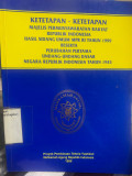 Ketetapan-Ketetapan Majelis Permusyawaratan Rakyat RI Hasil Sidang MPR RI 1999