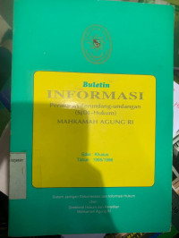 Image of Informasi Peraturan Perudang-undangan Mahkamah Agung 1995/1996