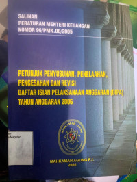 Image of Petunjuk Penyusunan, Penelaahan DIPA tahun 2006